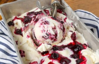 Lemon Blueberry Ice Cream – Barefeet within the Kitchen