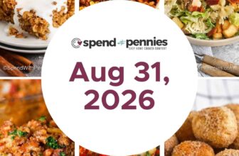 Weekly Meal Plan Aug 31, 2026